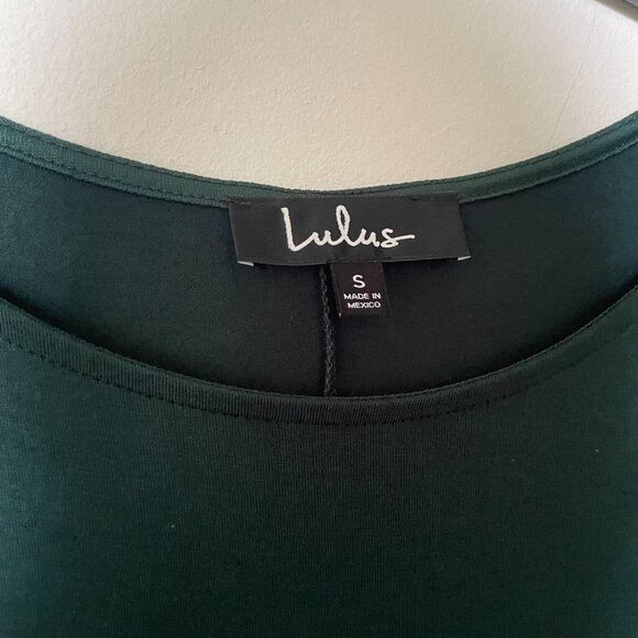 Lulu's "Swept Away" Forest Green Longsleeve Maxi Dress - Picture 3 of 12